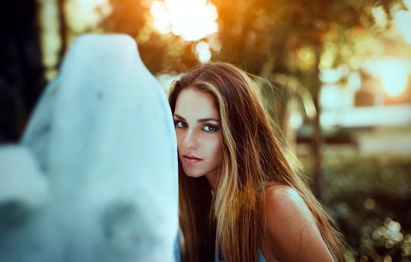 Photo wallpaper look, face, model, beauty, Javiera