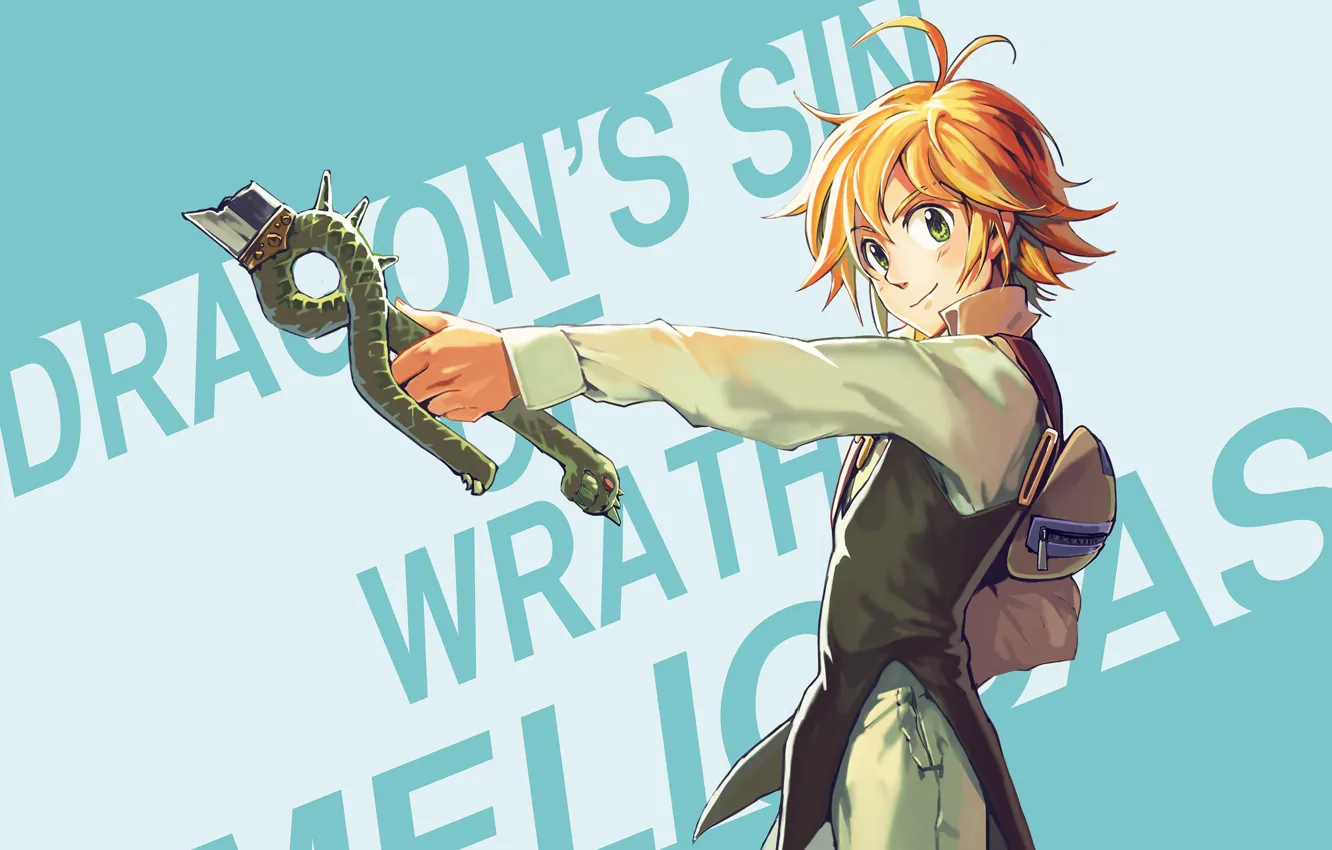 Photo wallpaper anime, art, guy, Nanatsu no Taizai, The seven deadly sins, Melides, broken sword