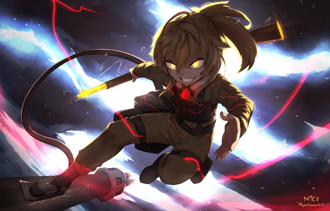 Photo wallpaper girl, smile, rocket, Tanya, Youjo Senki, Tanya Is The Embodiment Of Evil