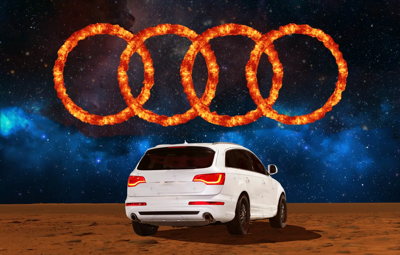 Photo wallpaper space, Audi, Audi, space, logo, Mars