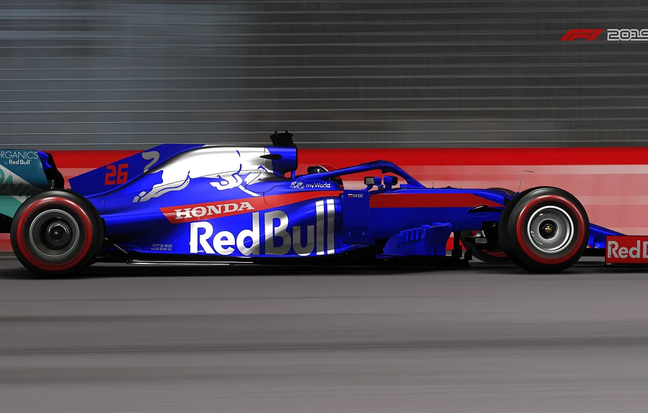 Photo wallpaper track, racing car, F1 2019, Scuderia Toro Rosso STR14