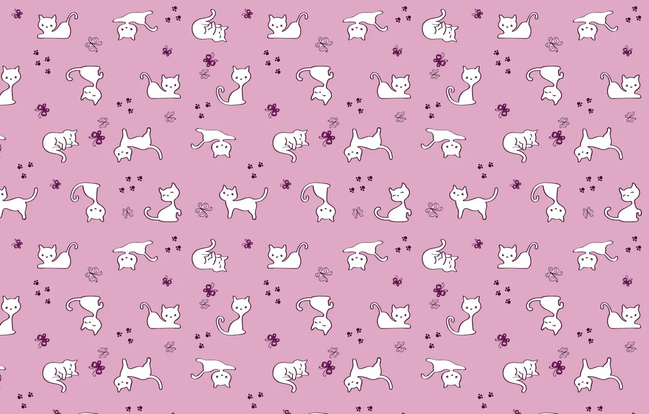 Photo wallpaper background, texture, art, kitty, children's