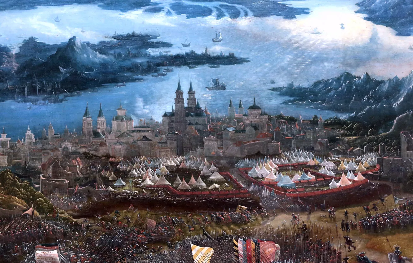 Photo wallpaper picture, Regensburg, The Battle of From, Albrecht Altdorfer