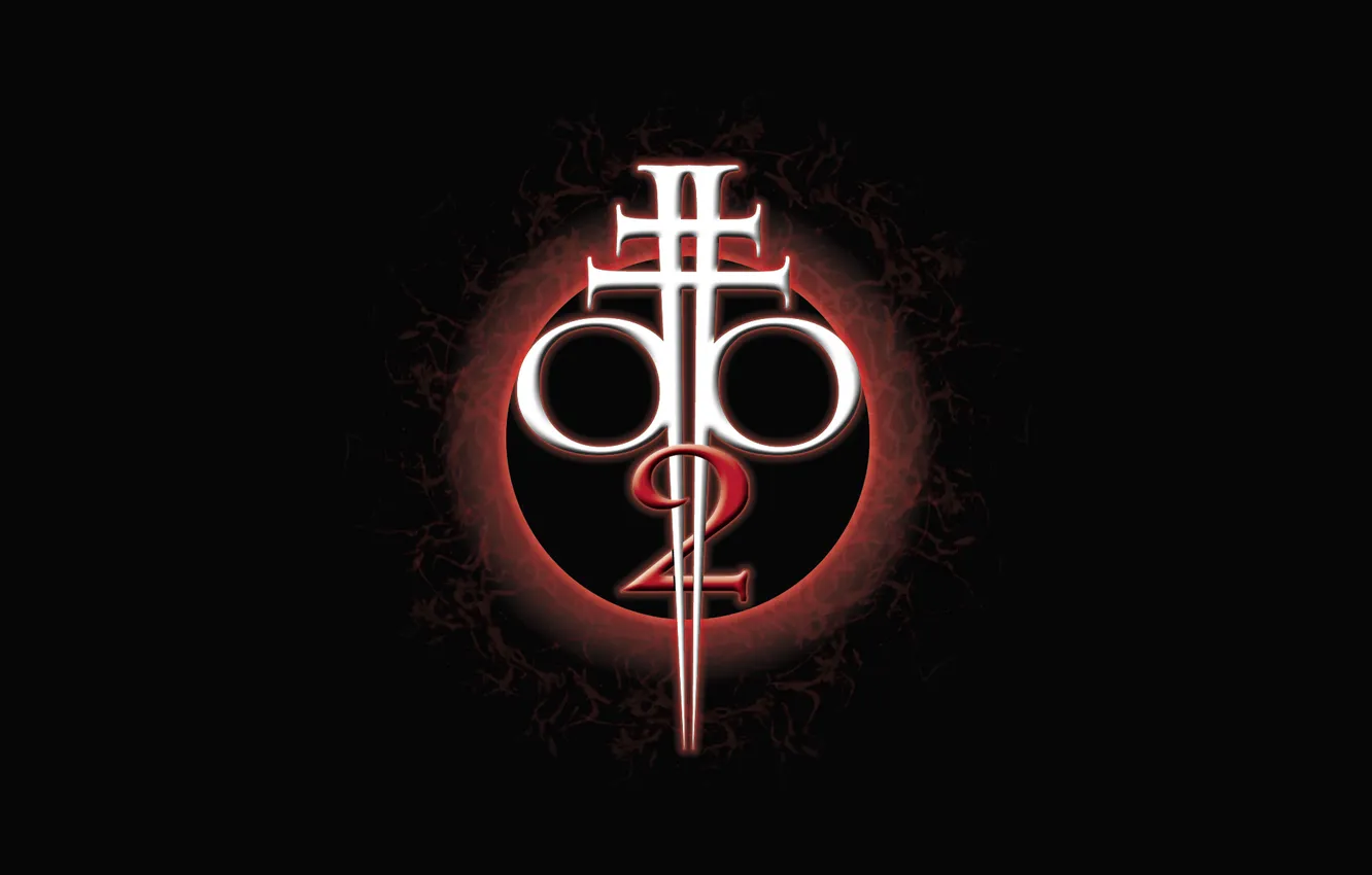 Photo wallpaper the game, symbol, black background, BloodRayne 2