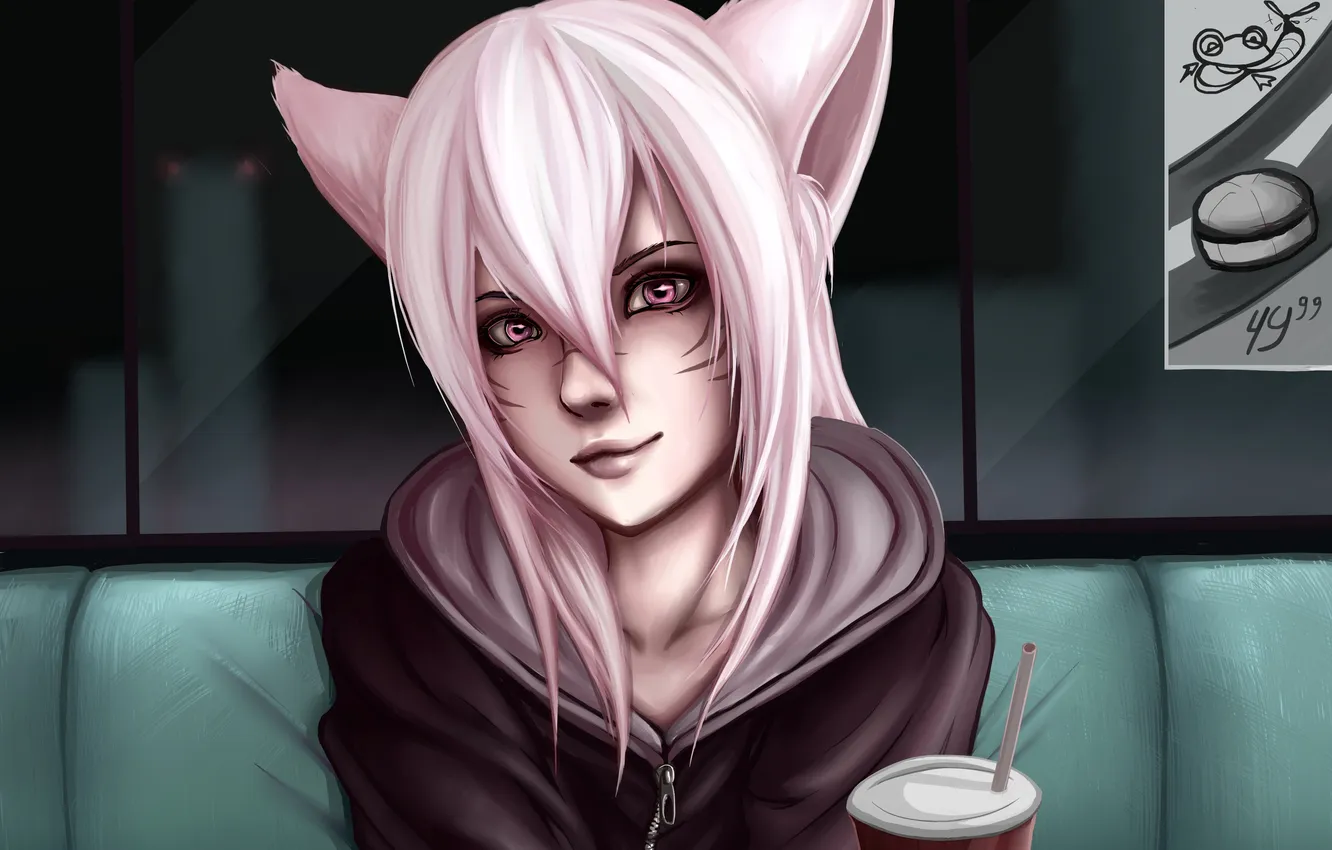 Photo wallpaper girl, ears, art, Leaya, ZackArgunov