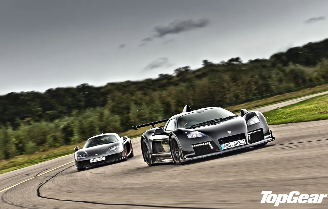 Photo wallpaper forest, the sky, turn, Top Gear, supercar, Gumpert, and, Apollo