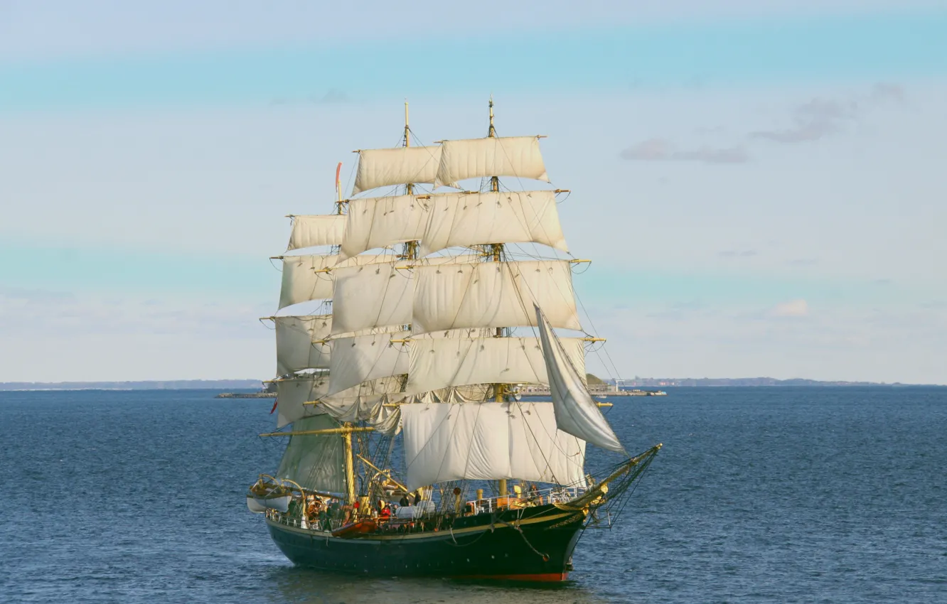Photo wallpaper ship, Norway, sailing