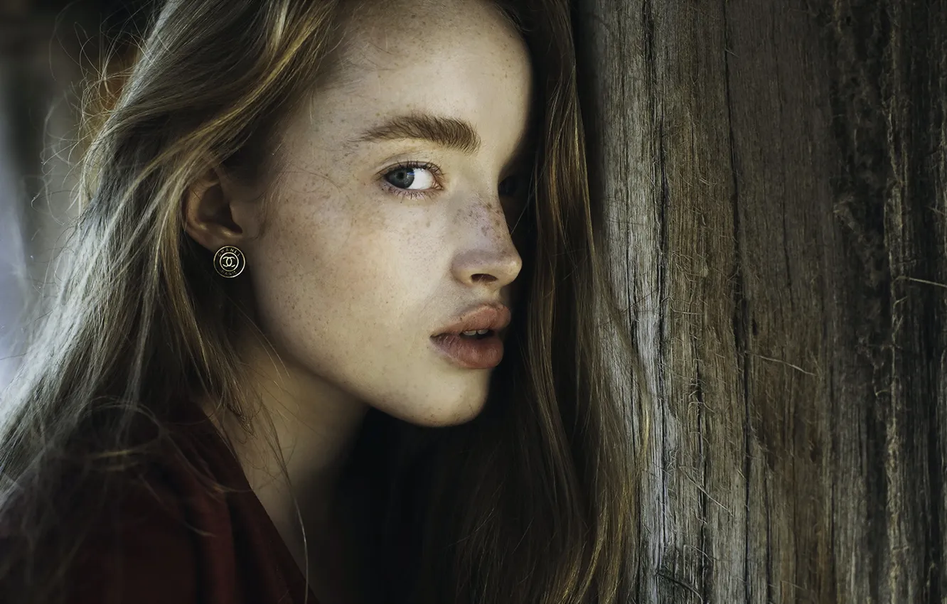 Photo wallpaper look, girl, portrait