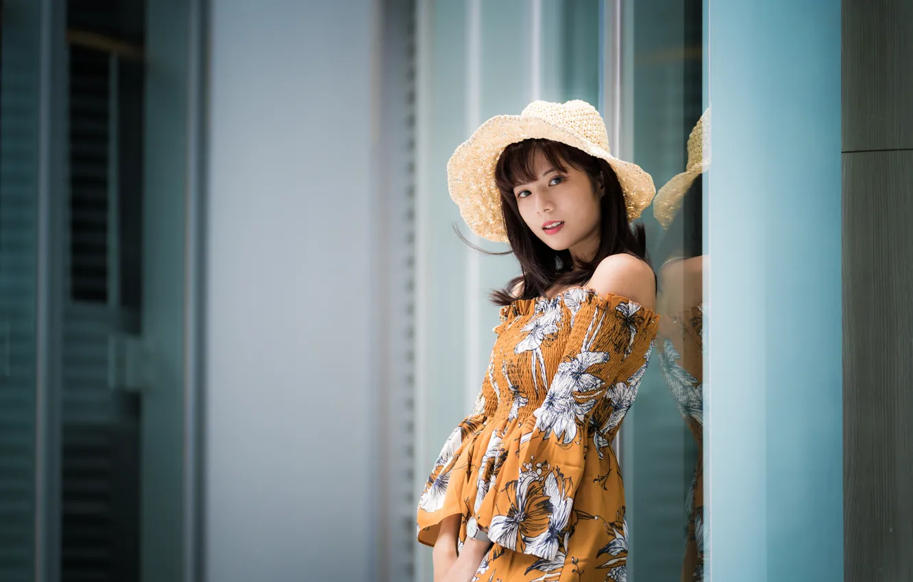 Photo wallpaper girl, Asian, cutie