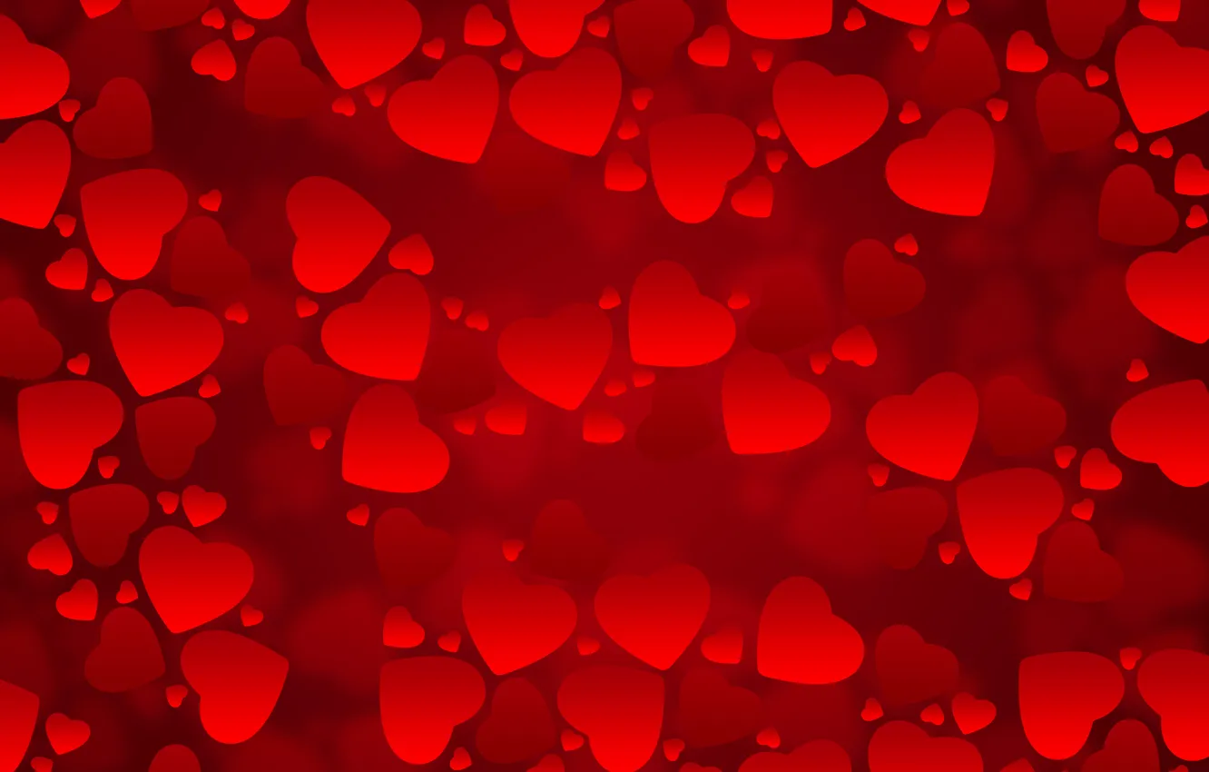 Photo wallpaper red, background, texture, hearts