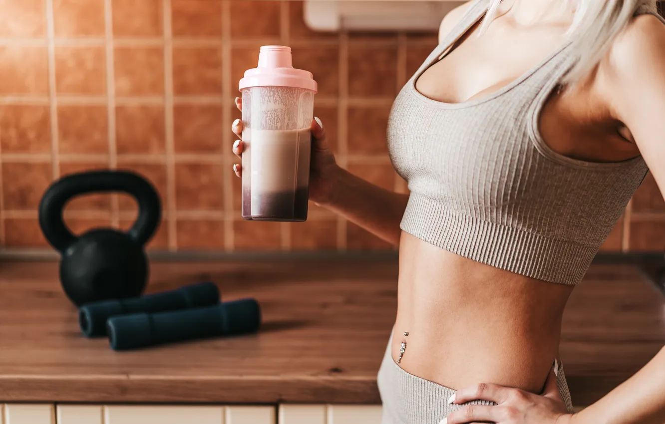 Photo wallpaper lifestyle, shake, exercises, healthy food