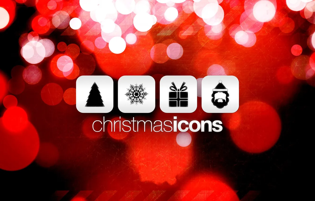 Photo wallpaper Christmas, icons
