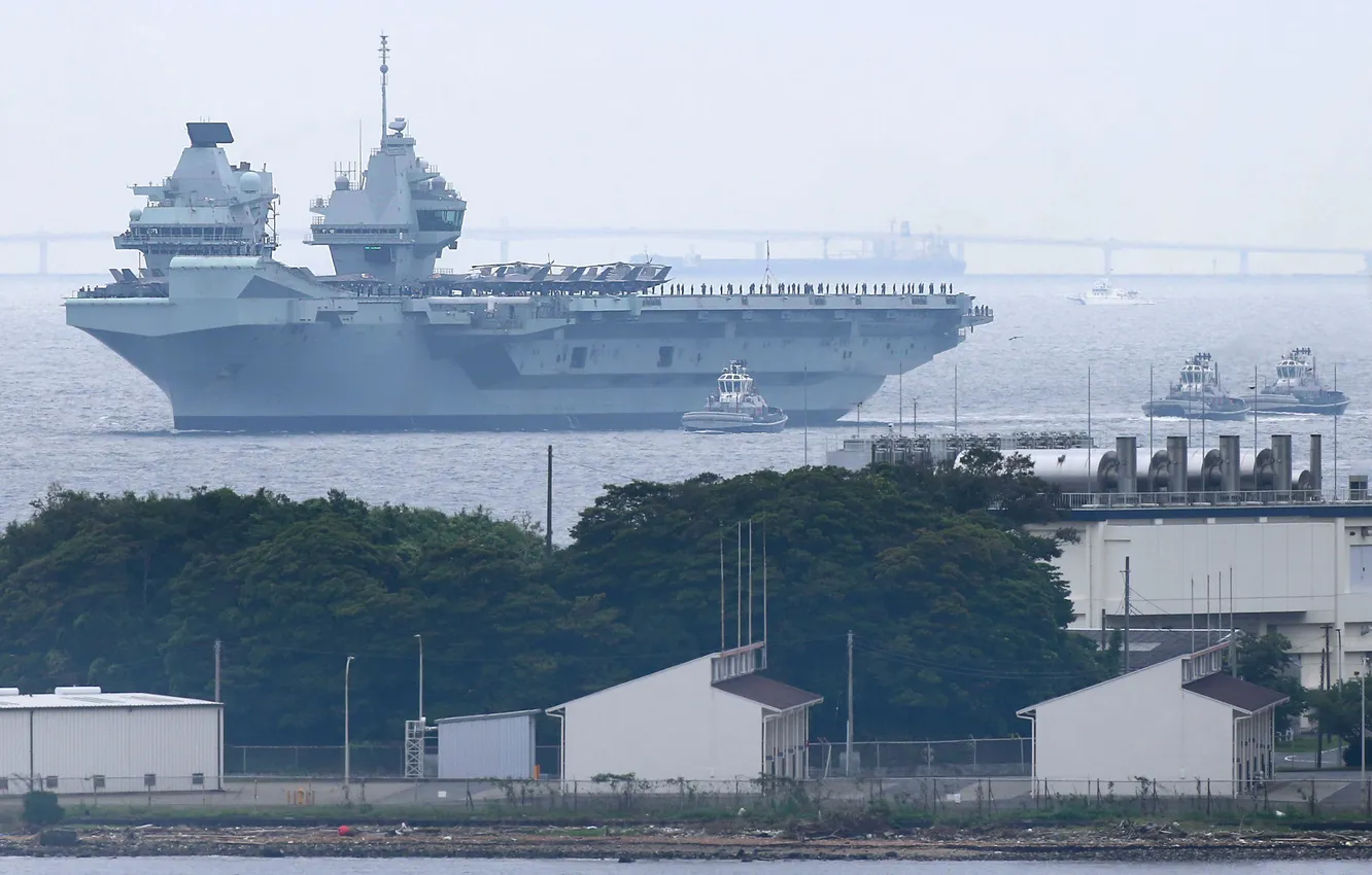 Photo wallpaper UK, the carrier, HMS QUEEN Elizabeth