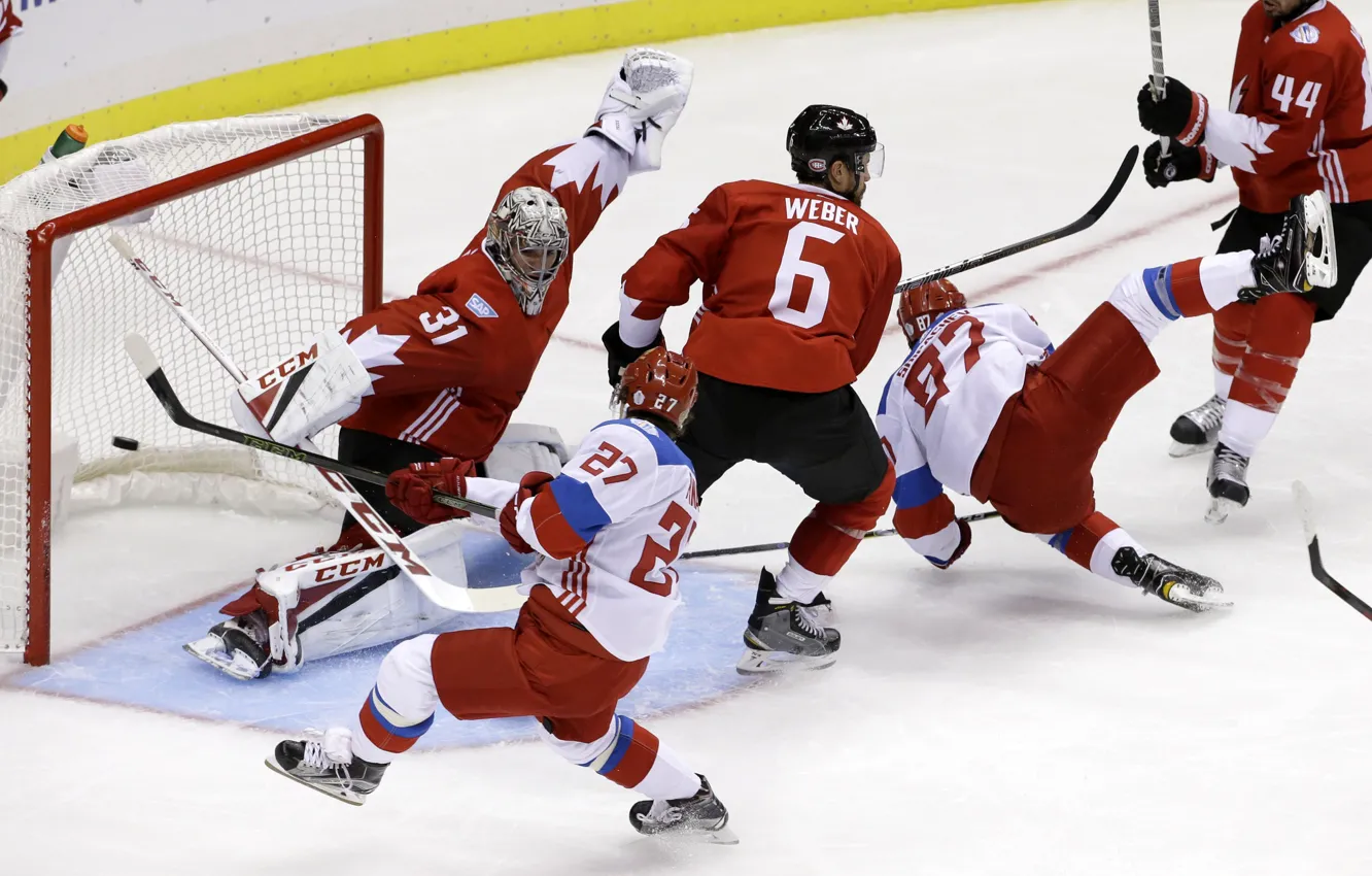 Photo wallpaper the game, team, hockey