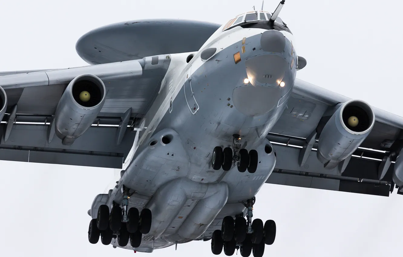Photo wallpaper the plane, the rise, A-50, AWACS, far, detection, radar, and management