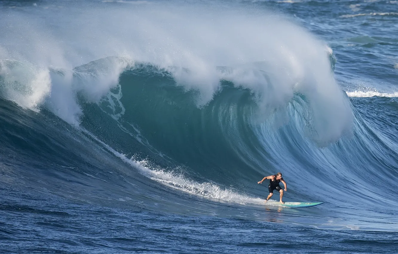 Photo wallpaper wave, surfer, wave, surfer, David H Yang