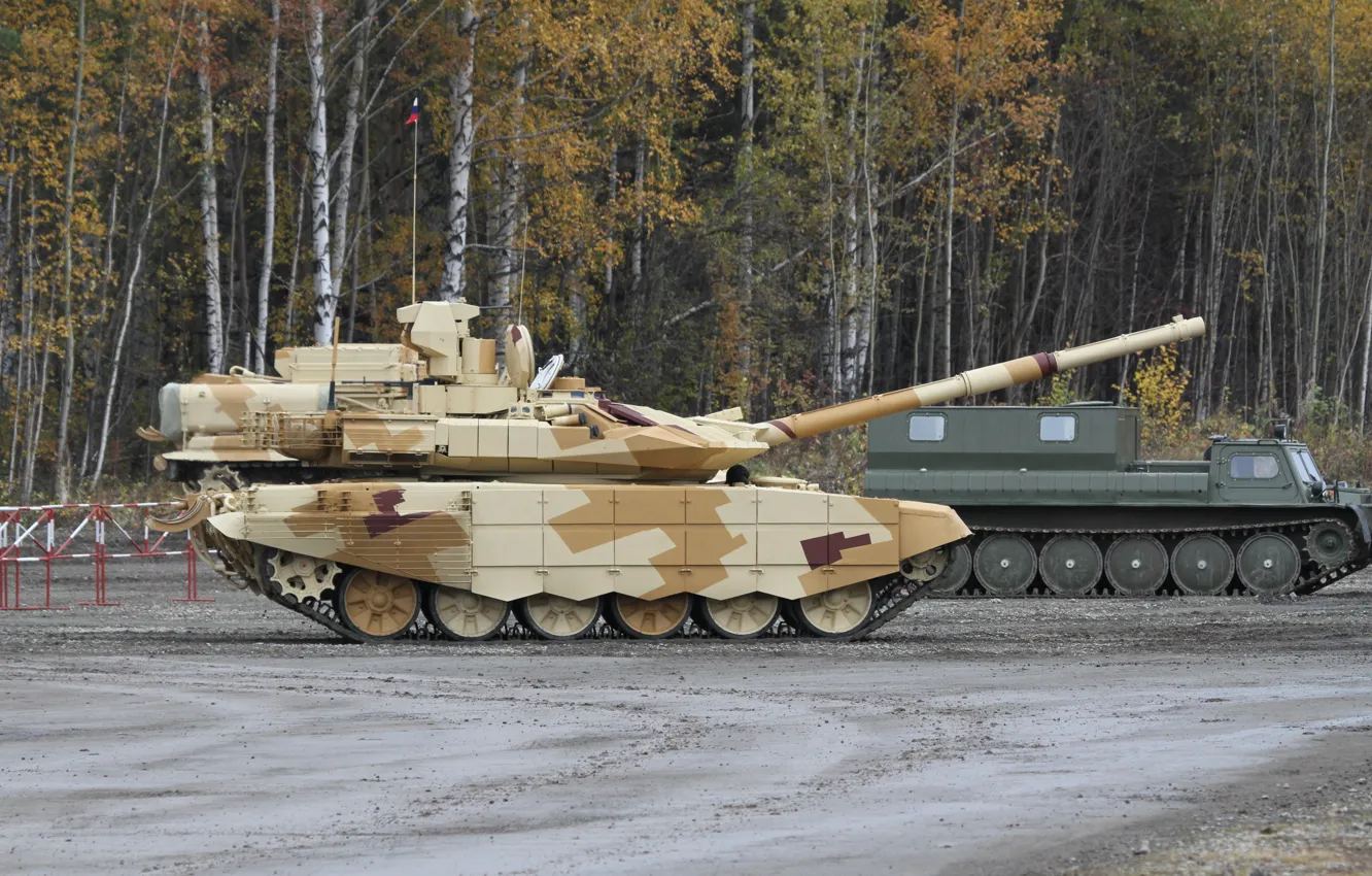 Photo wallpaper tank, Russia, Russia, armor, military equipment, tank, T-90 MS, UVZ