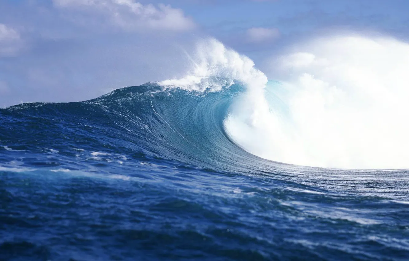Photo wallpaper sea, storm, the ocean, wave, 3840x1080