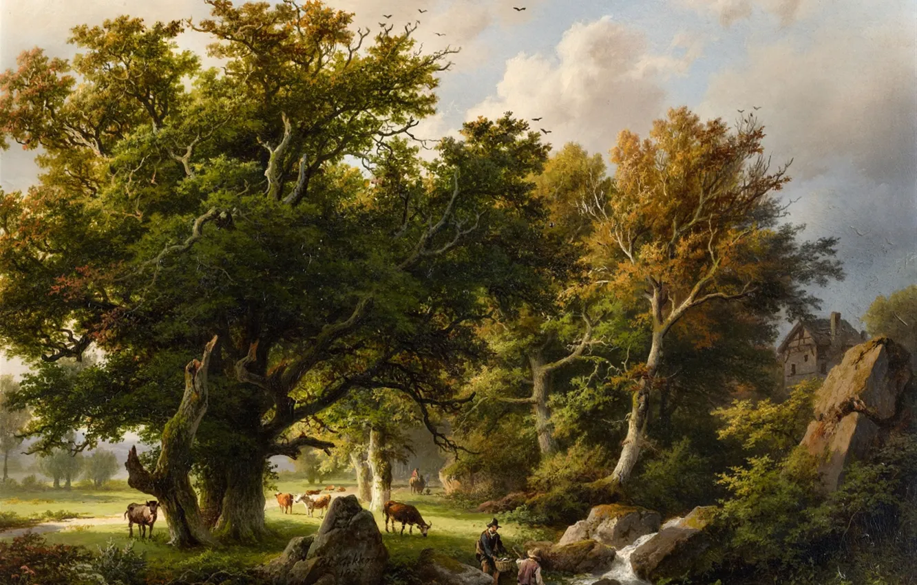 Photo wallpaper Picture, Landscape, Painting, Barend Cornelis