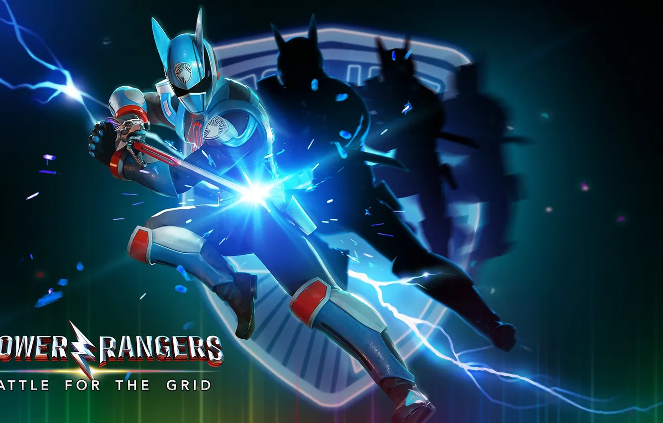 Photo wallpaper Lightning, saber, shadow, commander, Power Rangers, SPD, Battle for the Grid