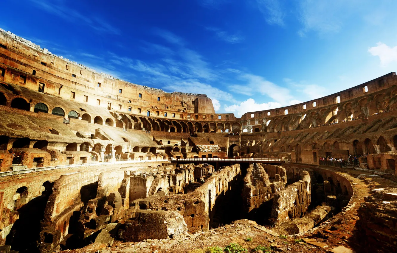 Photo wallpaper bricks, architecture, arena, Modern Colosseum