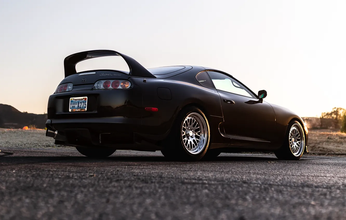 Photo wallpaper Black, Sunset, Supra