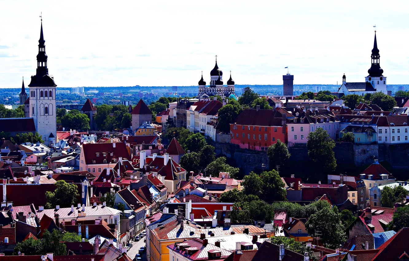 Photo wallpaper home, Estonia, panorama, Tallinn