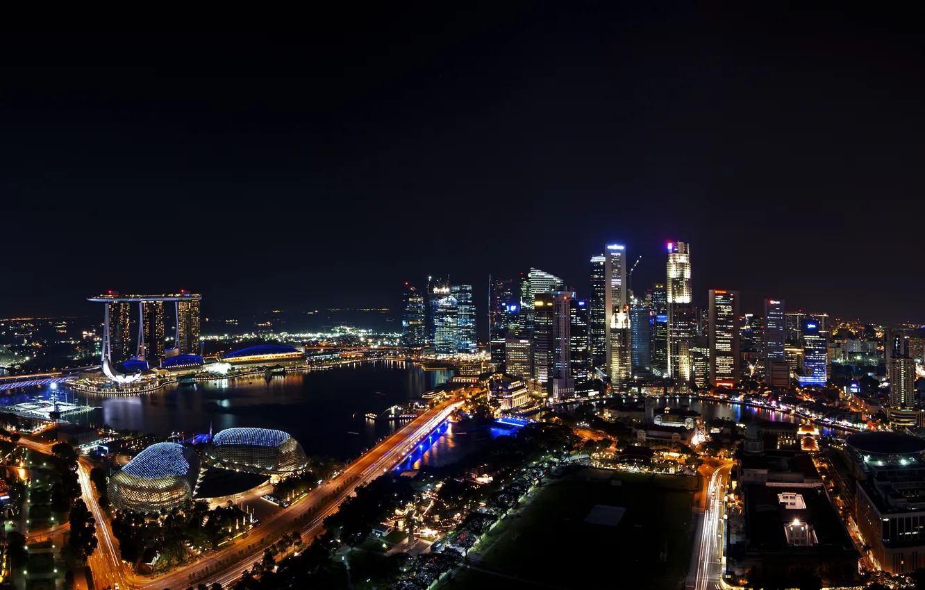 Photo wallpaper the city, Singapore, Singapore
