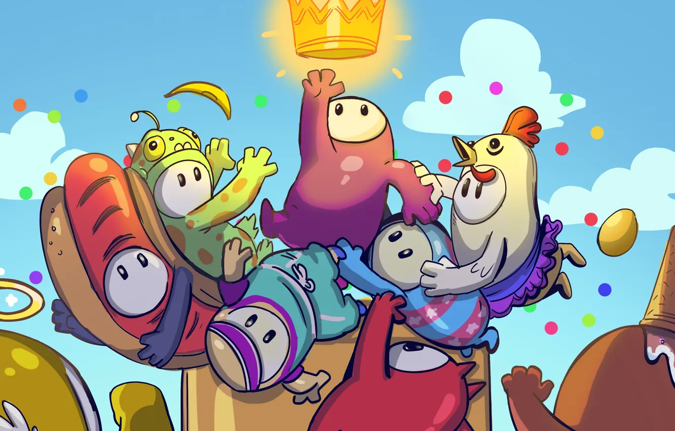 Photo wallpaper victory, crown, championship, cock, Championship, hot dog, champion, Competition