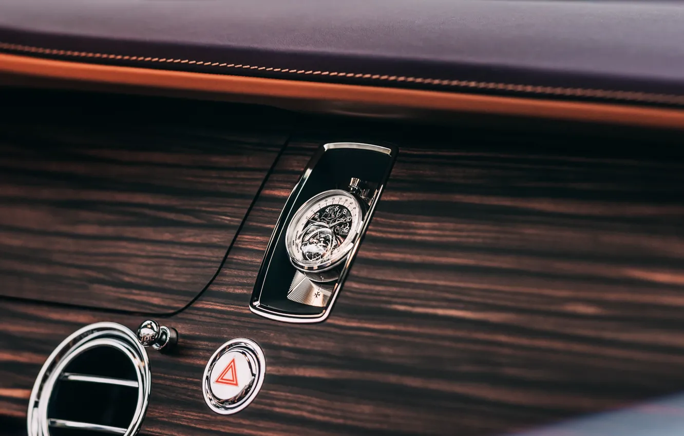 Photo wallpaper Rolls-Royce, Rolls-Royce Amethyst Droptail, wood, watch, Amethyst