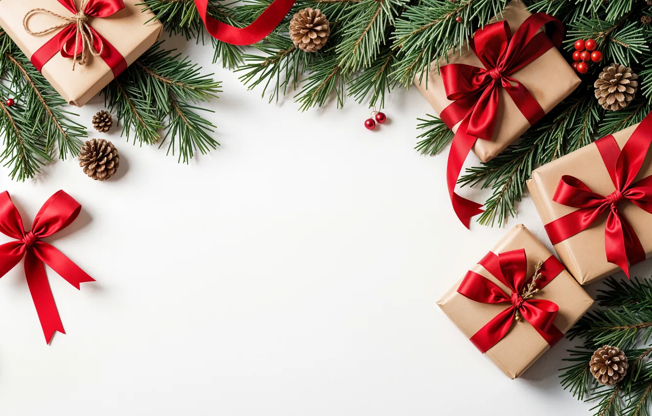 Photo wallpaper decoration, background, gift, new year, Christmas, Christmas, bumps, background