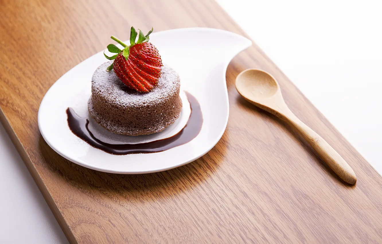 Photo wallpaper food, strawberry, cake, cupcakes