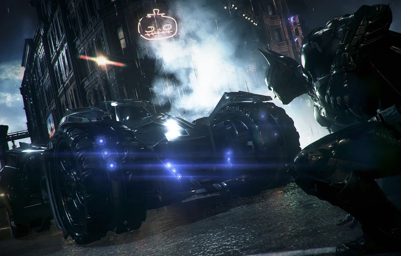 Photo wallpaper Batman, The Batmobile, Batman:Arkham Knight