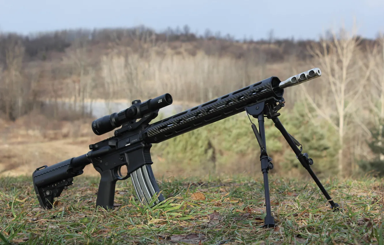 Photo wallpaper optics, the sniper variant, modification, Built AR-15, fry
