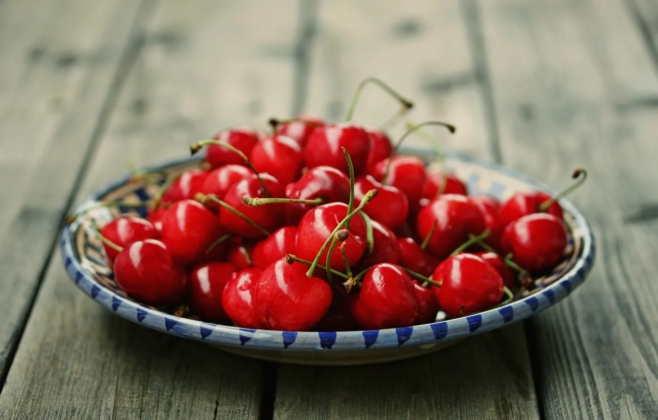 Photo wallpaper cherry, ripe, delicious, juicy