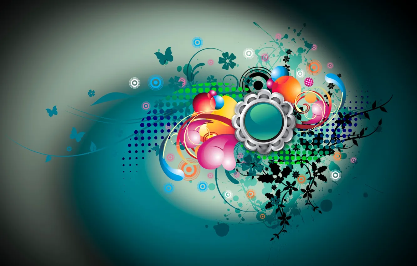 Photo wallpaper abstraction, collage, pattern, figure, applique, layer