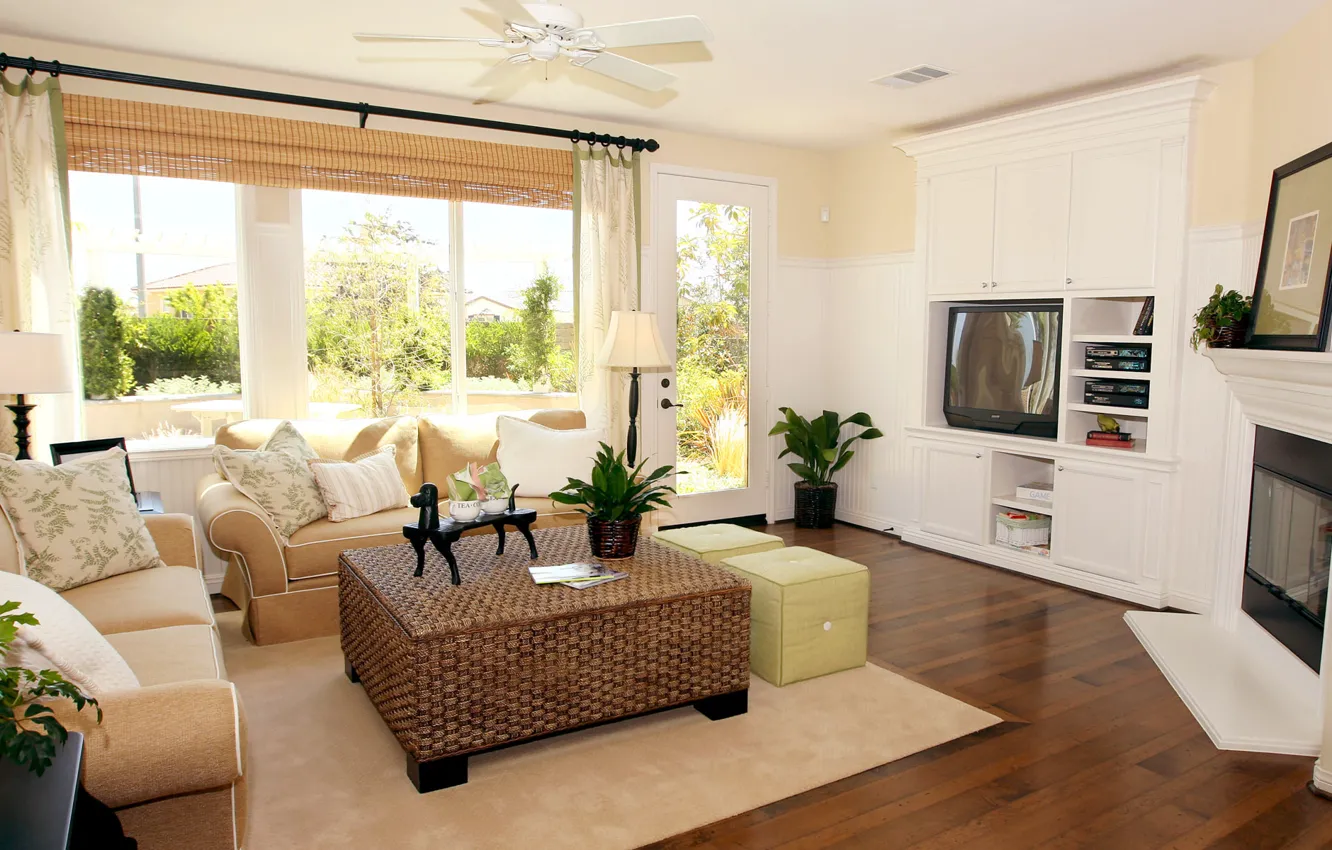 Photo wallpaper design, room, sofa, interior, living room
