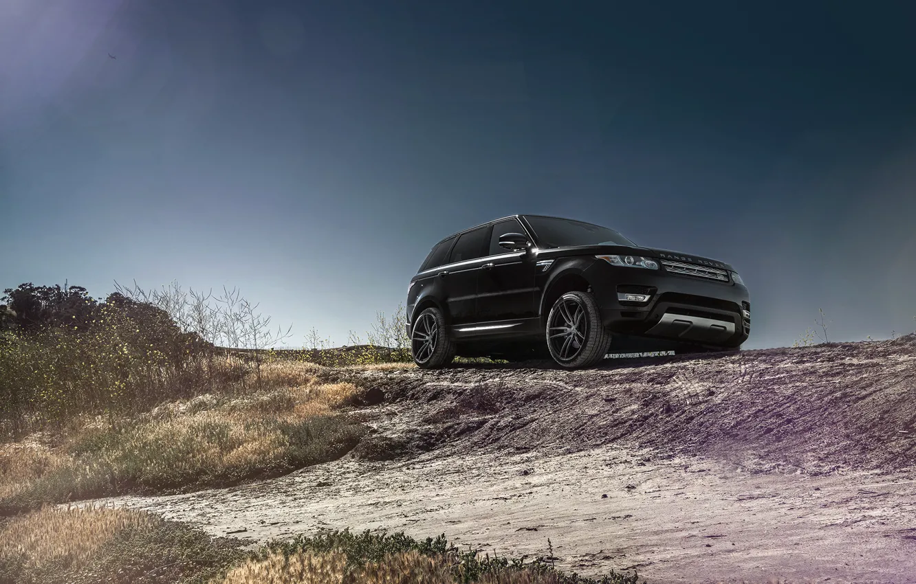Photo wallpaper Front, Black, California, Forged, Sport, Land, Rover, Wheels
