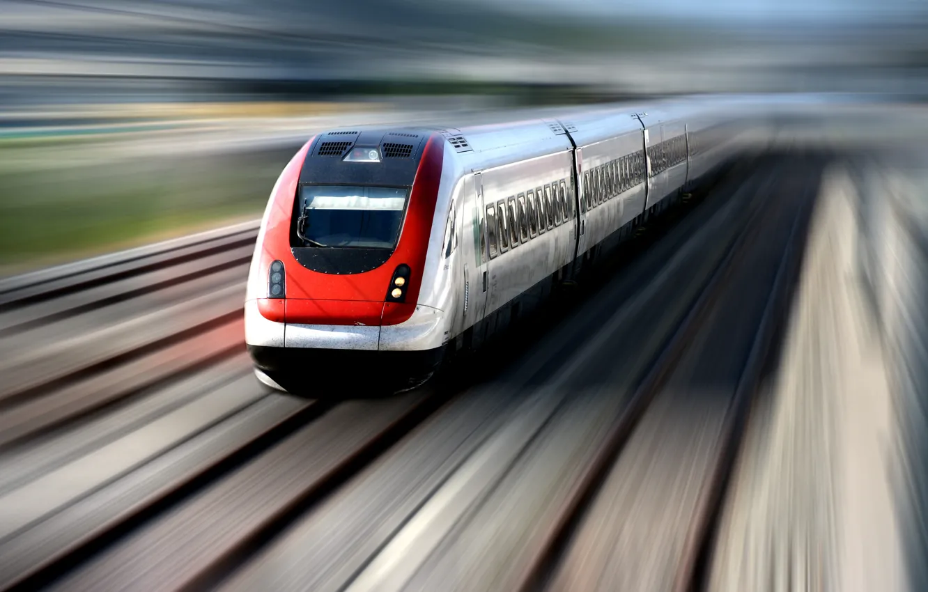 Photo wallpaper movement, train, speed