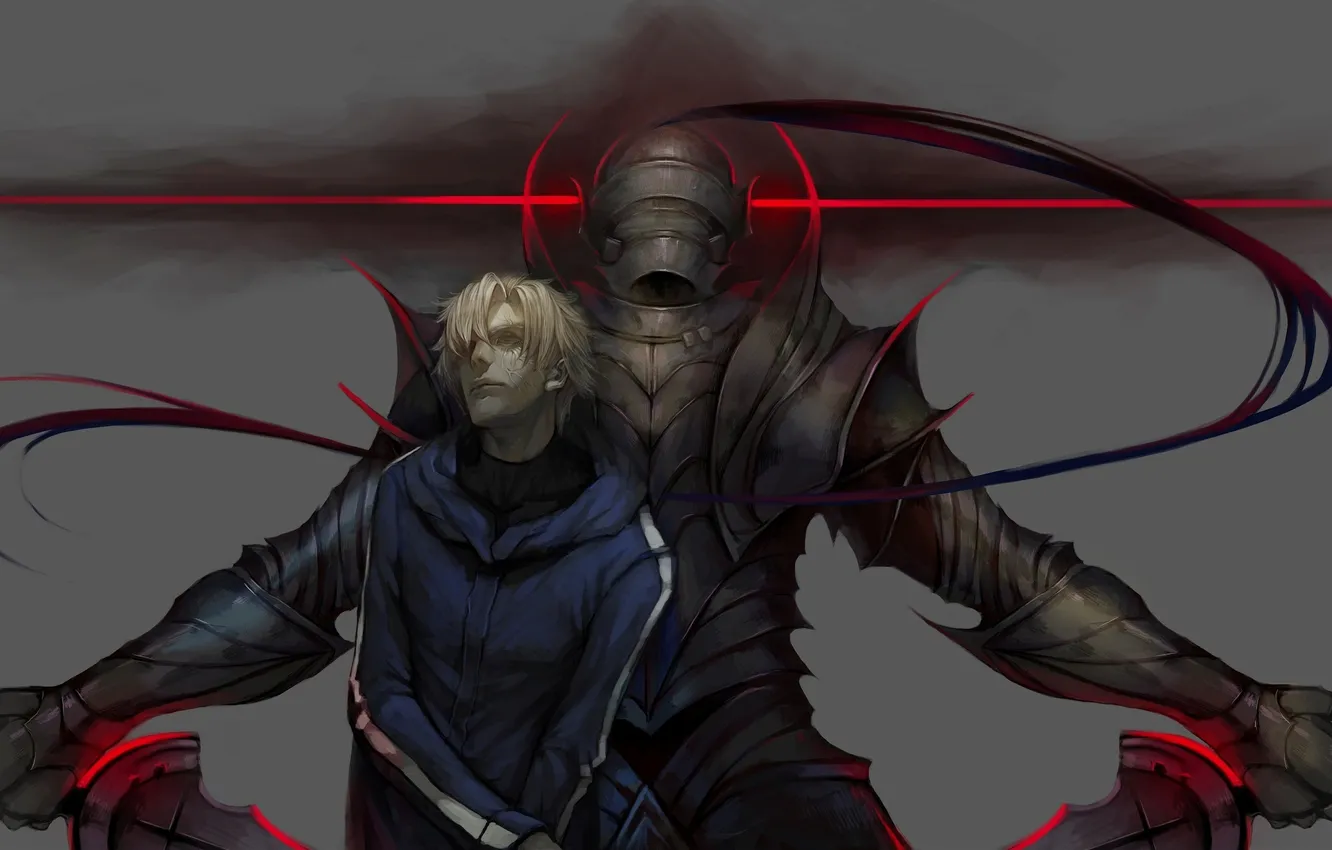 Photo wallpaper weapons, armor, anime, art, guy, anime, Fate/Zero, Berserker