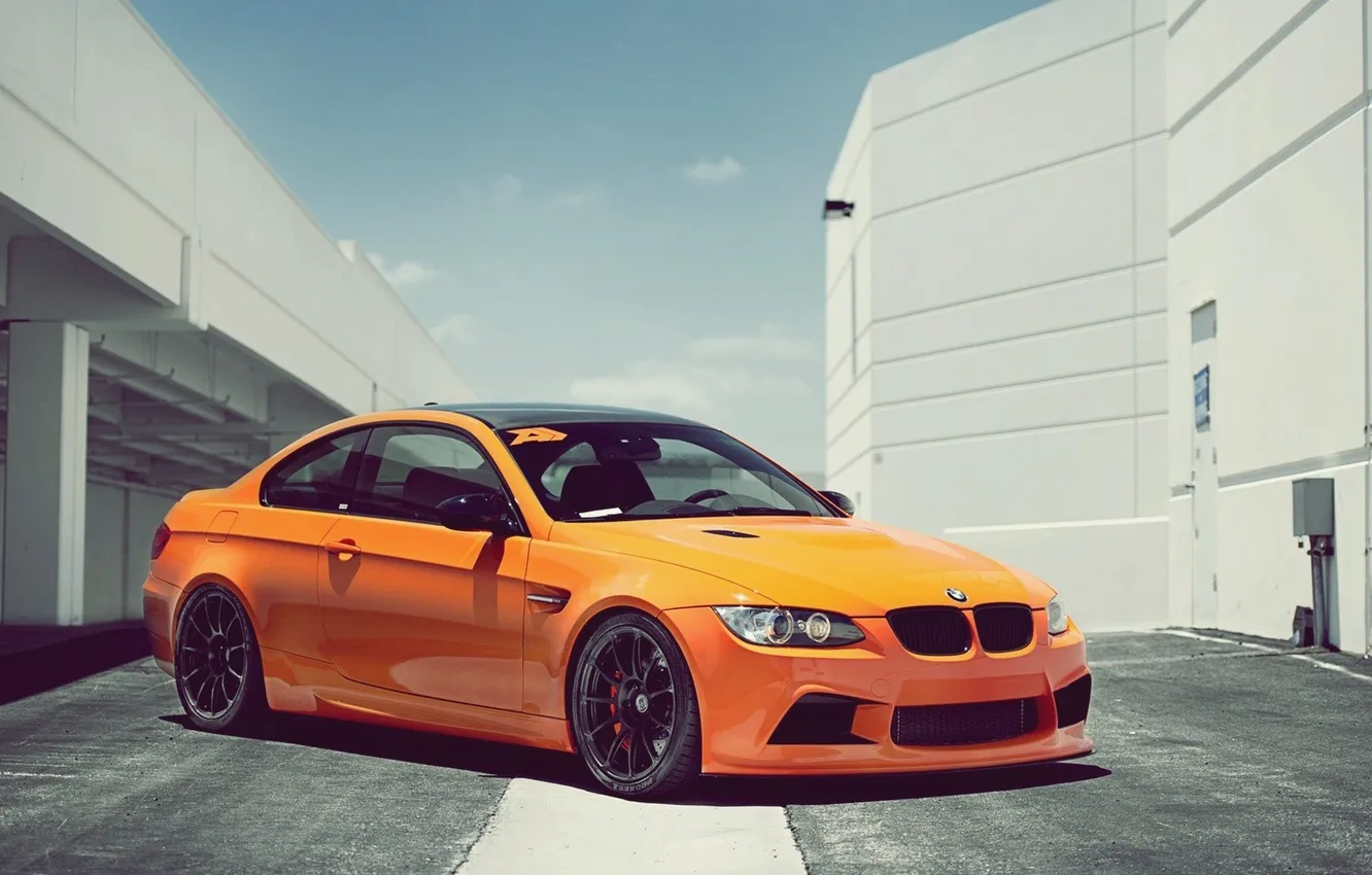 Photo wallpaper orange, BMW, bmw m3, 1013mm