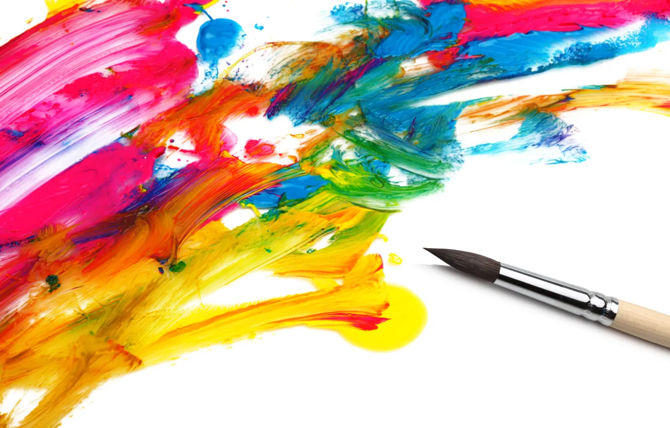 Photo wallpaper paint, color, artist, bright, painting, brush