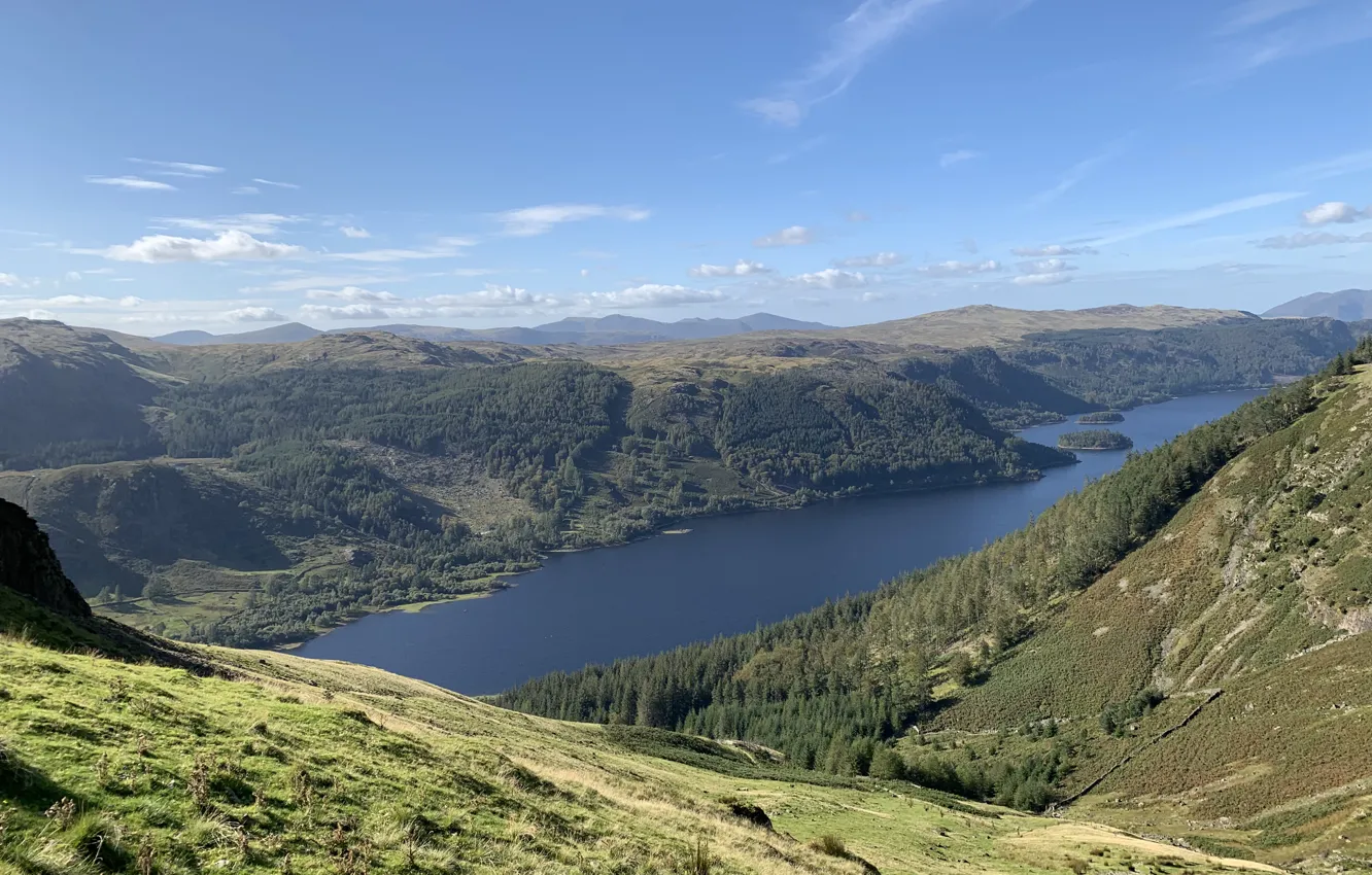 Wallpaper Sky, Mountains, Lake, Cumbrian Mountains, Helvellyn for ...