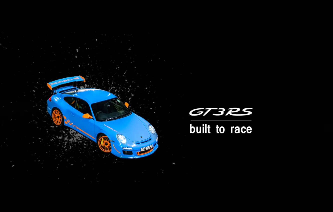 Photo wallpaper 911, Race, porsche, design, blue, GT3, GT3RS, elsa3dany1design