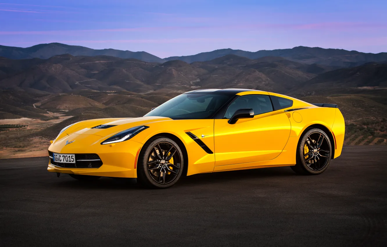 Photo wallpaper Corvette, Chevrolet, Coupe, Stingray, 2013, EU-spec