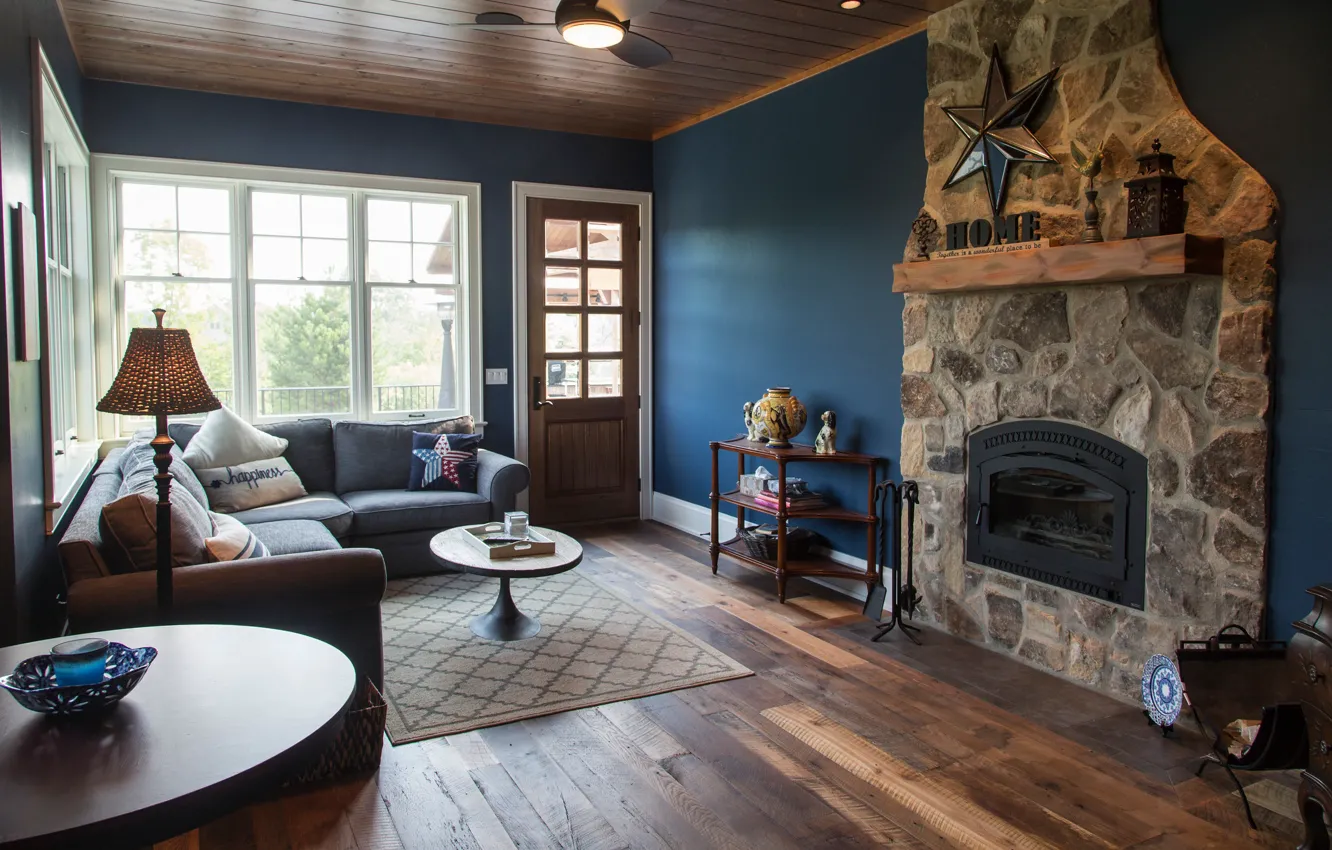Photo wallpaper design, style, interior, Wisconsin, fireplace, living room, Gryboski builders Inc, Green Bay