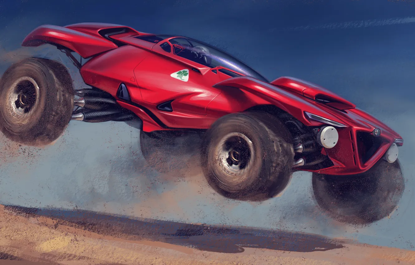 Photo wallpaper design, style, speed, Futuristic car