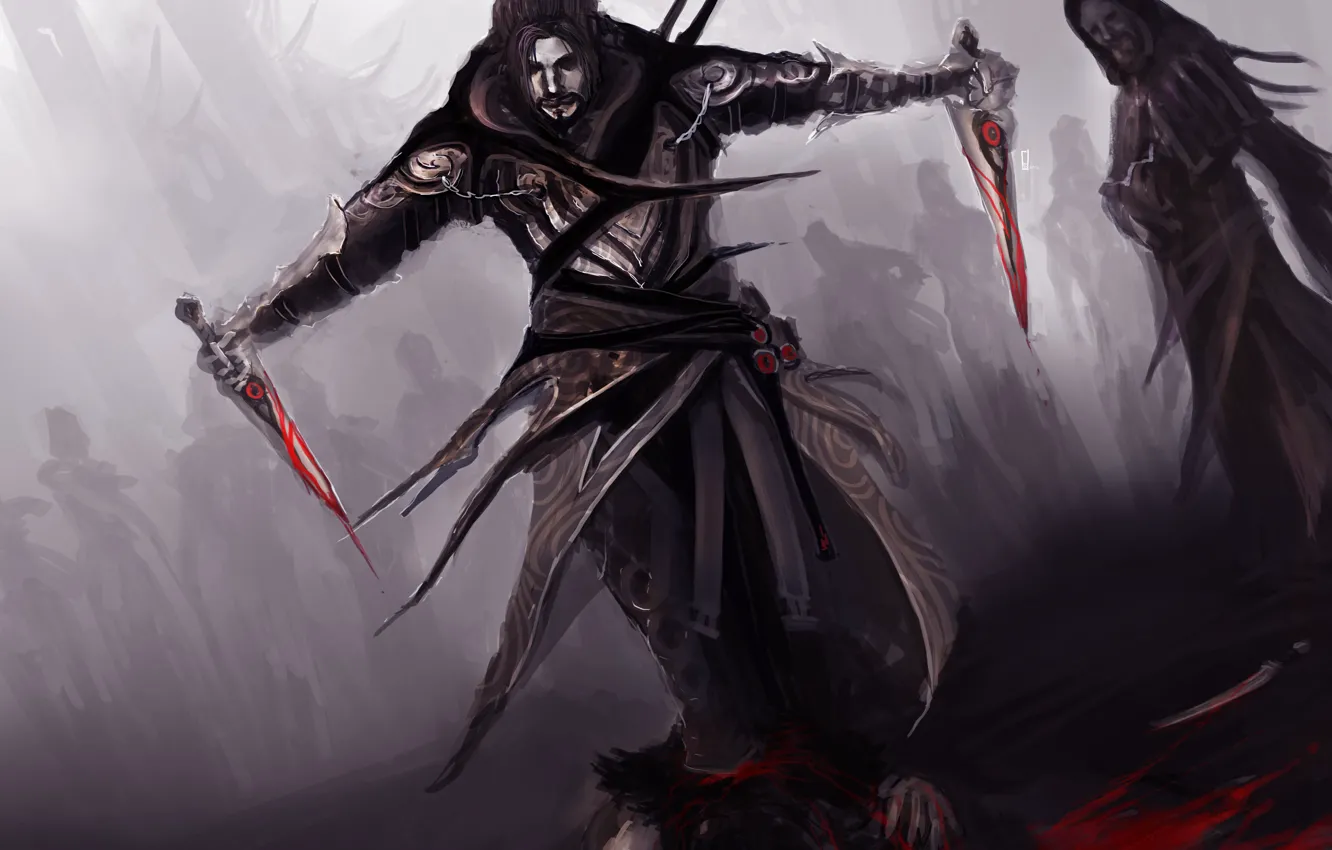 Photo wallpaper blood, daggers, theDURRRRIAN, assassin commander
