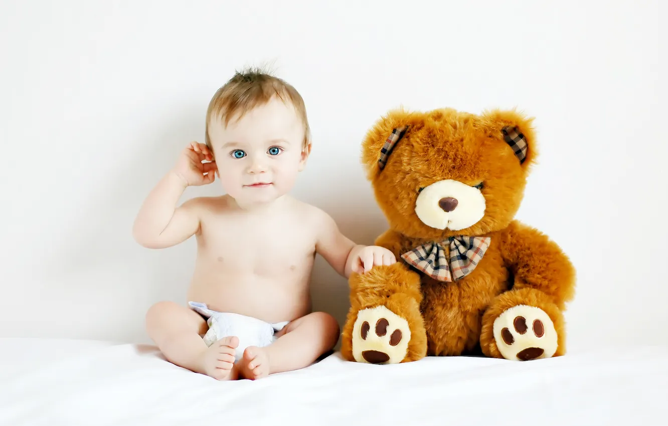 Photo wallpaper children, face, sweet, baby, kid, newborn