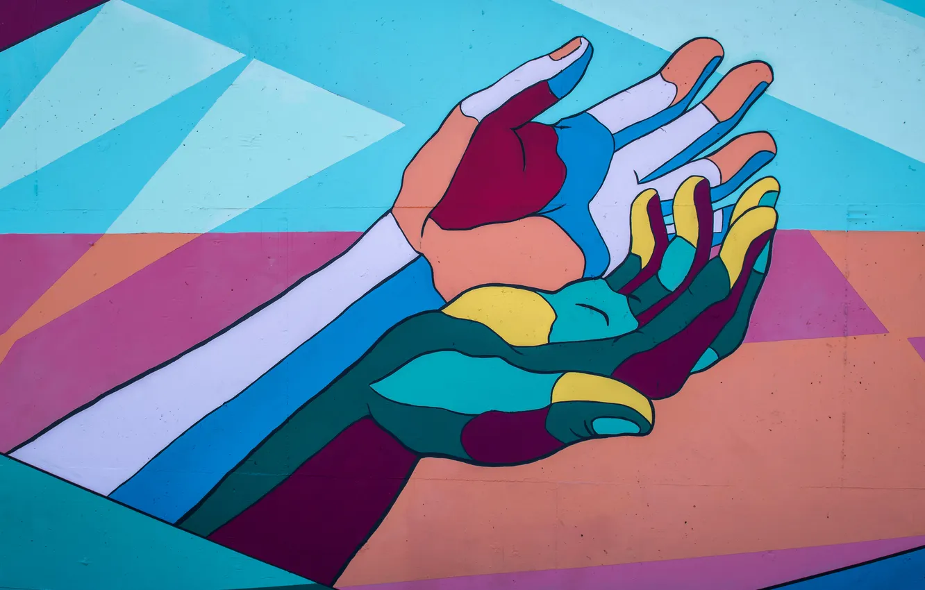 Photo wallpaper colors, art, hand